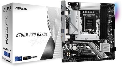 Photo de Carte Mère ASRock B760M Pro RS DDR4 (Intel LGA 1700) Micro ATX