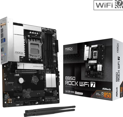 Photo de Carte Mère ASRock B850 Rock WiFi 7 (AM5)