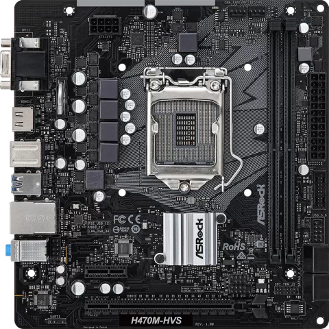 Photo de Carte Mère Asrock H470M-HVS (Intel LGA 1200) Micro ATX