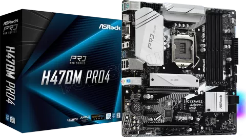 Photo de Carte Mère ASRock H470M Pro4 (Intel LGA 1200) Micro ATX