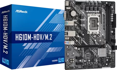 Photo de Carte Mère ASRock H610M-HDV/M.2 (Intel LGA 1700) Micro ATX