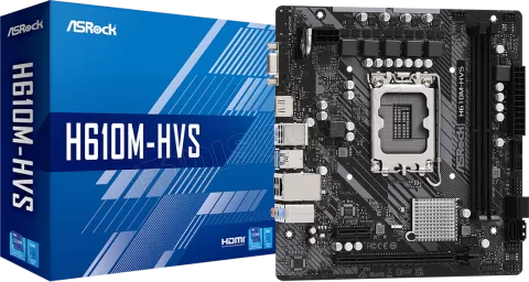 Photo de Carte Mère ASRock H610M-HVS (Intel LGA 1700) Micro ATX