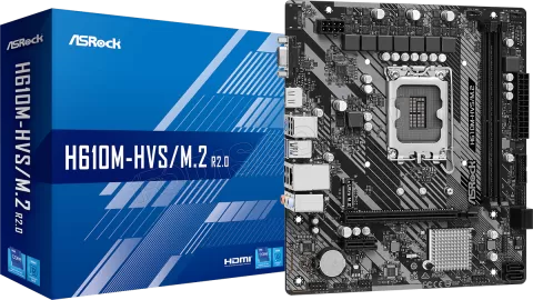 Photo de Carte Mère ASRock H610M-HVS/M.2 R2.0 (Intel LGA 1700) Micro ATX