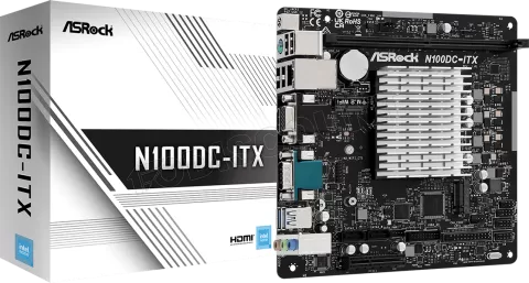 Photo de Carte Mère ASRock N100DC-ITX avec Processeur Intel N100 (3,4Ghz) - Mini ITX