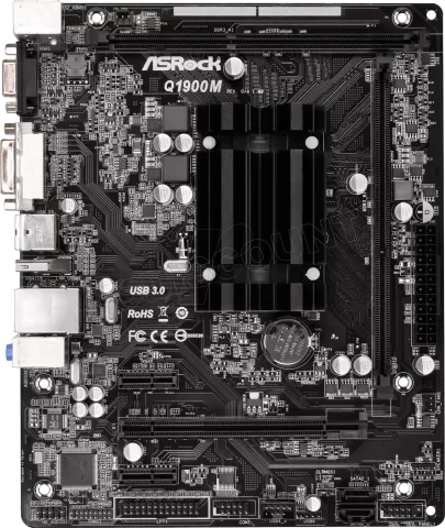 Photo de Carte Mère ASRock Q1900M avec Processeur Intel Celeron J1900 (2.0Ghz) - Micro ATX