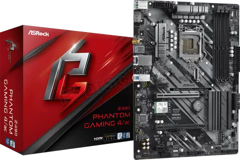 Photo de Carte Mère ASRock Z490 Phantom Gaming 4/AC (Intel LGA 1200)