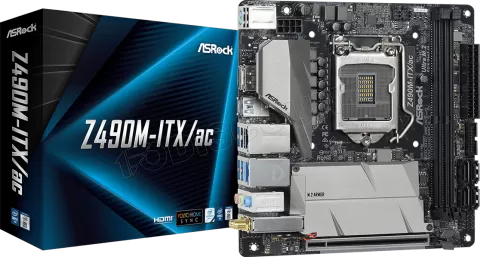 Photo de Carte Mère ASRock Z490M-ITX/AC (Intel LGA 1200) Mini ITX