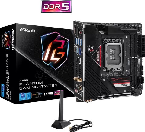 Photo de Carte Mère ASRock Z690 Phantom Gaming-ITX/TB4 DDR5 (Intel LGA 1700) Mini ITX