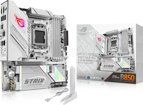 Photo de Carte mère Asus Rog Strix B850-G Gaming WiFi (AM5) (Blanc) Micro ATX