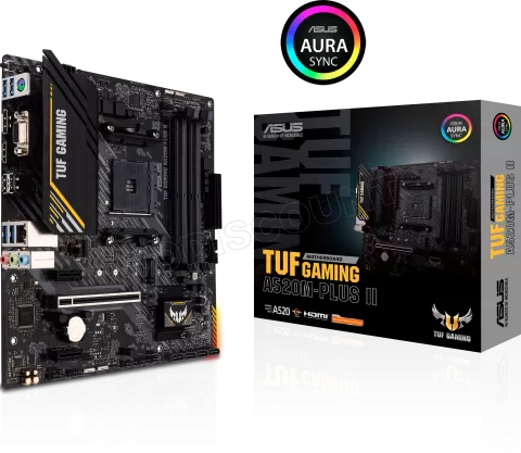 Photo de Carte Mère Asus Tuf Gaming A520M-Plus II (AM4) Micro-ATX