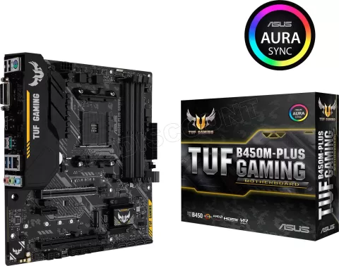 Photo de Carte Mère Asus Tuf Gaming B450M-Plus (AM4) Micro ATX