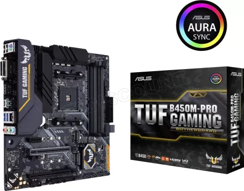 Photo de Carte Mère Asus Tuf Gaming B450M Pro (AM4) Micro ATX