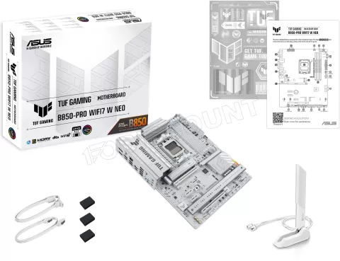 Photo de Carte Mère Asus Tuf Gaming B850-Pro WiFi7 W Neo (AM5)(Blanc)