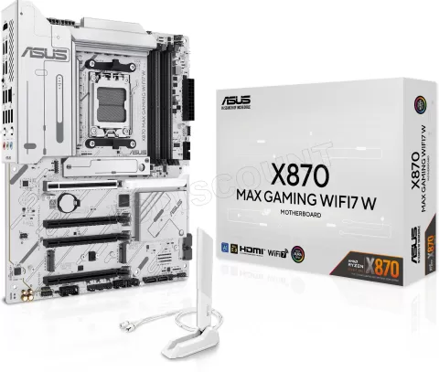 Photo de Carte mère Asus X870 Max Gaming WiFi7 W (AM5)