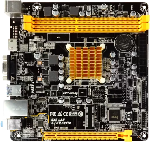 Photo de Carte Mère Biostar A68N-2100E avec Processeur AMD E1-2100 (1,0 Ghz) Mini ITX