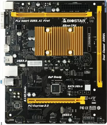 Photo de Carte Mère Biostar J1900MH2 avec Processeur Intel Celeron J1900 (2,0 Ghz) Micro ATX