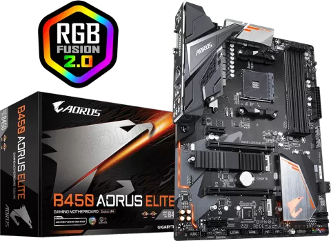 Photo de Carte Mère Gigabyte B450 Aorus Elite (AM4)