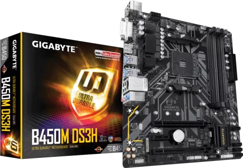 Photo de Carte Mère Gigabyte B450M DS3H (AM4) Micro ATX