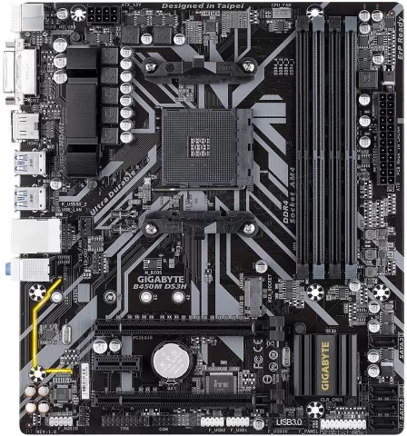 Photo de Carte Mère Gigabyte B450M-DS3H V2 (AM4) Micro ATX