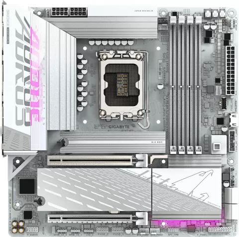Photo de Carte Mère Gigabyte B860M Aorus Elite WiFi6E Ice (Intel LGA 1851) Micro ATX
