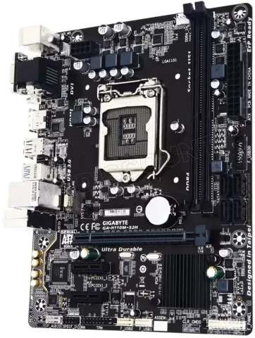 Photo de Carte Mère Gigabyte GA-H110M-S2H D4 (Intel LGA 1151)