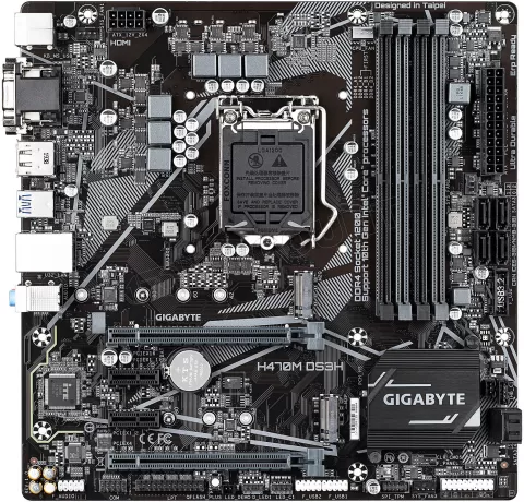 Photo de Carte Mère Gigabyte H470M DS3H (Intel LGA 1200) Micro ATX