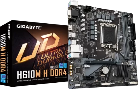 Photo de Carte Mère Gigabyte H610M H DDR4 (Intel LGA 1700) Micro ATX