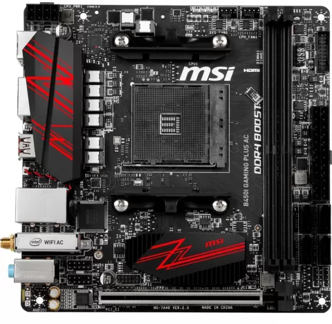 Photo de Carte Mère MSI B450I Gaming Plus AC (AM4) Mini ITX