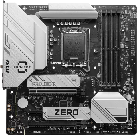 Photo de Carte Mère MSI B760M Project Zero DDR5 (Intel LGA 1700) Micro ATX