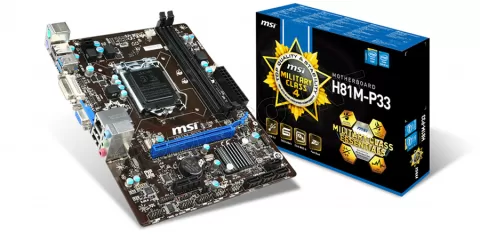 Photo de Carte Mère MSI H81M-P33 (Intel LGA 1150)