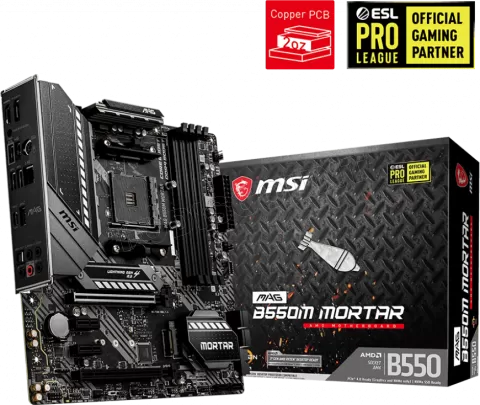 Photo de Carte Mère MSI MAG B550M Mortar (AM4) Micro ATX