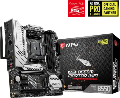 Photo de Carte Mère MSI MAG B550M Mortar WiFi (AM4) Micro ATX