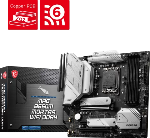 Photo de Carte Mère MSI Mag B660M Mortar WiFi (Intel LGA 1700) Micro ATX