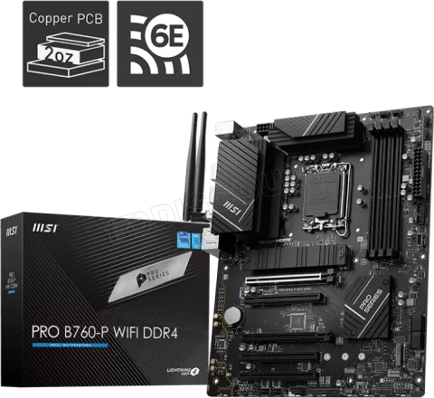 Photo de Carte Mère MSI Pro B760-P WiFi DDR4 (Intel LGA 1700)