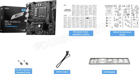 Photo de Carte Mère MSI Pro B760M-G DDR4 (Intel LGA 1700) Micro ATX