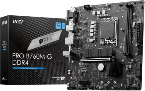 Photo de Carte Mère MSI Pro B760M-G DDR4 (Intel LGA 1700) Micro ATX
