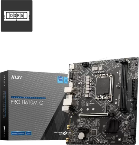 Carte Mère MSI Pro H610M-G DDR5 (Intel LGA 1700) Micro ATX à prix bas