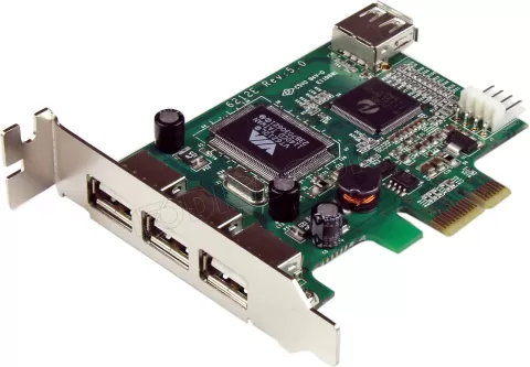 Carte PCI-Express vers SuperSpeed USB 3.0 avec 5 ports externes à profil bas - Cablematic