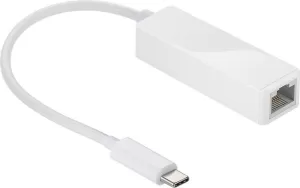 Photo de Carte Réseau Goobay USB Type C vers RJ45 Gigabit (Blanc)