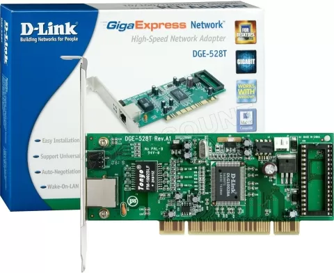 Photo de Carte Réseau PCI D-Link DGE-528T Gigabit 10/100/1000 Mbits