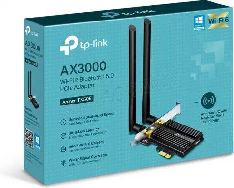Photo de Carte Réseau PCI-Express WiFi 6/Bluetooth TP-Link Archer TX50E (AX3000)
