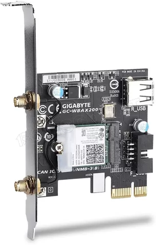 Photo de Carte Réseau PCI-Express Wifi & Bluetooth Gigabyte Aorus WBAX200 (AC2400)