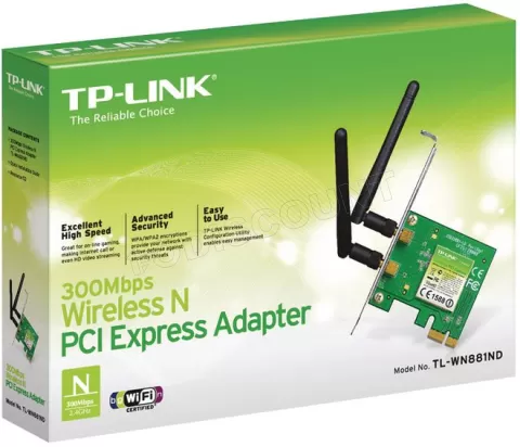 Photo de Carte Réseau PCI-Express WIFI TP-Link TL-WN881ND (300N)