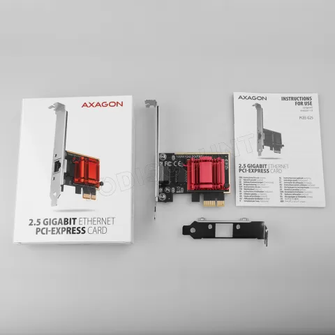 Photo de Carte Réseau PCIe RJ45 Axagon PCEE-G25