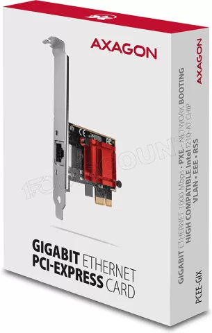 Photo de Carte Réseau PCIe RJ45 Axagon PCEE-GIX