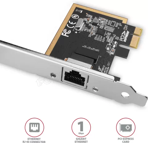 Photo de Carte réseau PCIe RJ45 Axagon PCEE-GRF