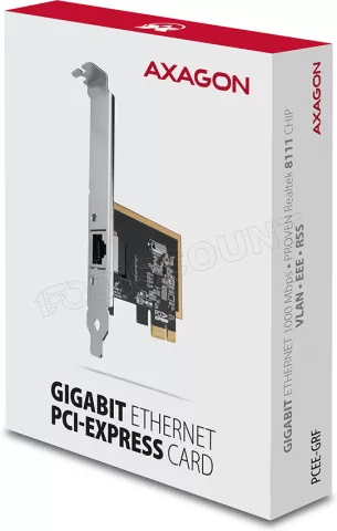 Photo de Carte réseau PCIe RJ45 Axagon PCEE-GRF