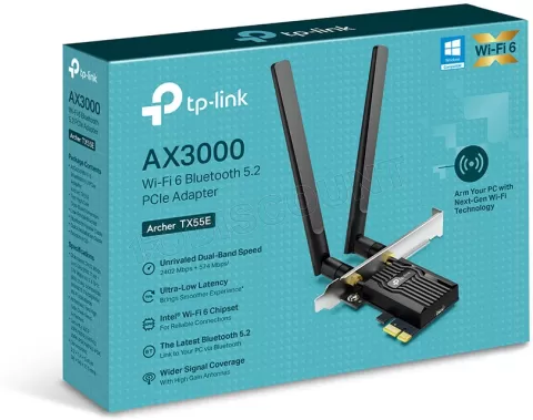 Photo de Carte Réseau PCIe WiFi/Bluetooth TP-Link Archer TX55E (AX3000)