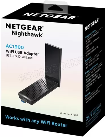 Photo de Carte Réseau USB WiFi Netgear Nighthawk A7000 (AC1900)