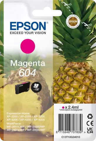 Photo de Cartouche d'encre Epson Ananas 604 (Magenta)
